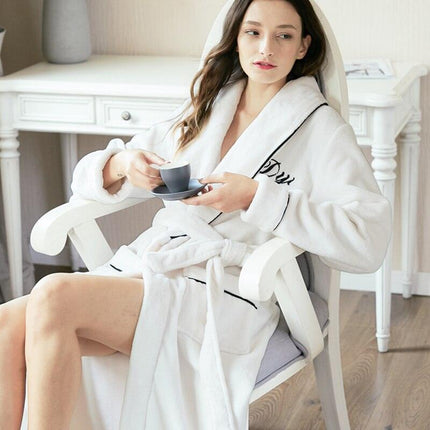 Luxurious Coral Fleece Flannel Robe for Ultimate Comfort
