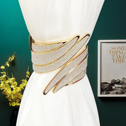 Luxurious Diamond Alloy Curtain Tieback with European Flair - Très Elite