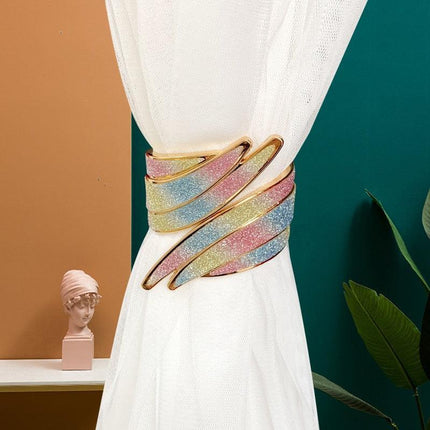 Luxurious Diamond Alloy Curtain Tieback with European Flair - Très Elite