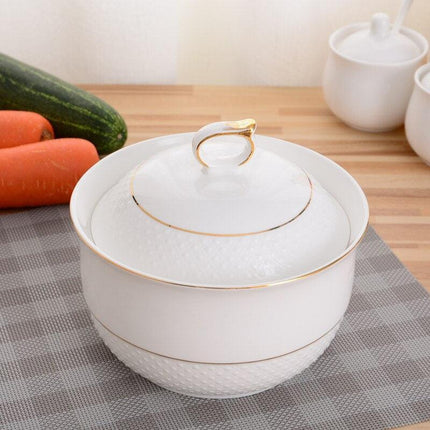 Luxurious European Porcelain Soup Pot Set - Très Elite