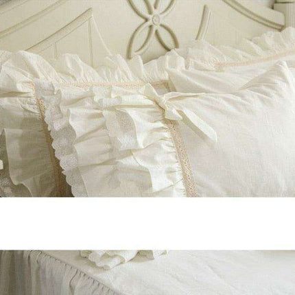 Luxurious European-Style White Satin Lace Pillowcase Set - Infuse Your Bedroom with Elegance - Très Elite