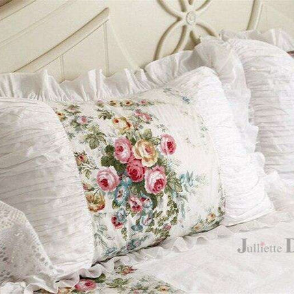 Luxurious European-Style White Satin Lace Pillowcase Set - Infuse Your Bedroom with Elegance - Très Elite