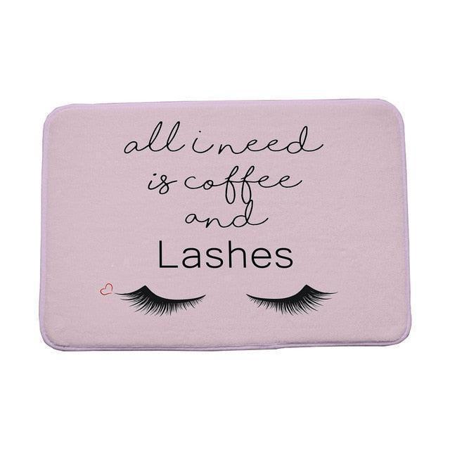 Luxurious Eyelash Pattern Self-Adhesive Floor Mat
