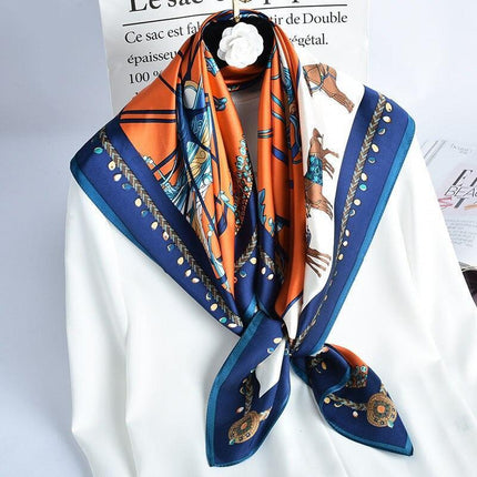 Luxurious Floral Silk Scarf for Women - Chic Neck Wrap for Holiday Elegance