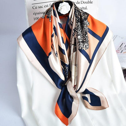 Luxurious Floral Silk Scarf for Women - Chic Neck Wrap for Holiday Elegance