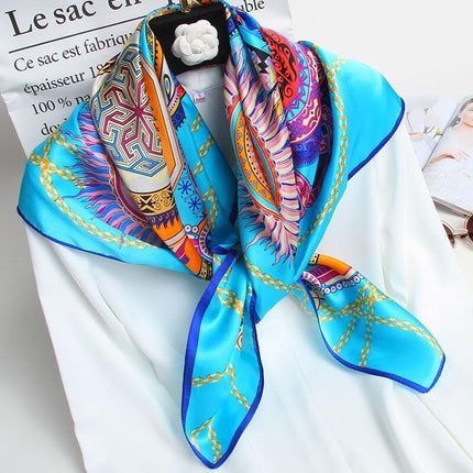 Luxurious Floral Silk Scarf for Women - Chic Neck Wrap for Holiday Elegance