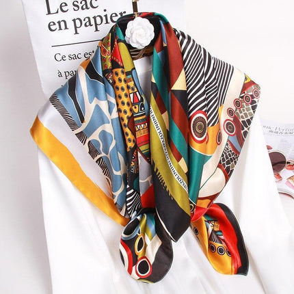 Luxurious Floral Silk Scarf for Women - Chic Neck Wrap for Holiday Elegance