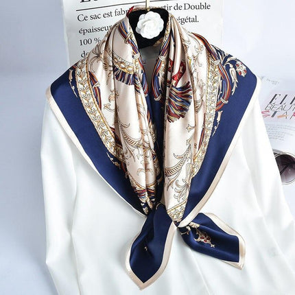 Luxurious Floral Silk Scarf for Women - Chic Neck Wrap for Holiday Elegance