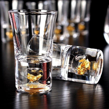 Luxurious Golden Foil Crystal Drinkware Collection for Memorable Celebrations - Très Elite
