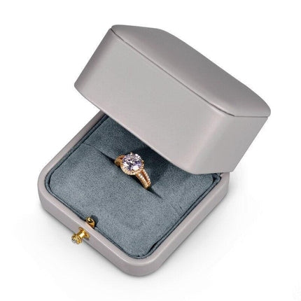 Luxurious Grey Jewelry Organizer with Elegant Buckle Closure- Très Elite- Très Elite