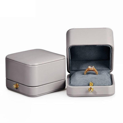 Luxurious Grey Jewelry Organizer with Elegant Buckle Closure- Très Elite- Très Elite