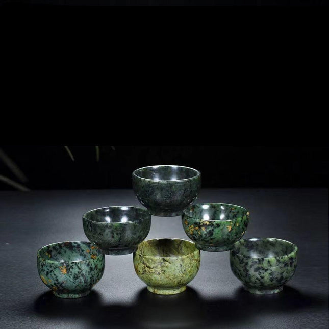 Luxurious Hand-Carved Jade Tea Service for Traditional Gongfu Ceremonies and Wellness Rituals