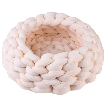 Luxurious Hand-Woven Wool Pet Bed for Supreme Comfort and Elegance - Très Elite