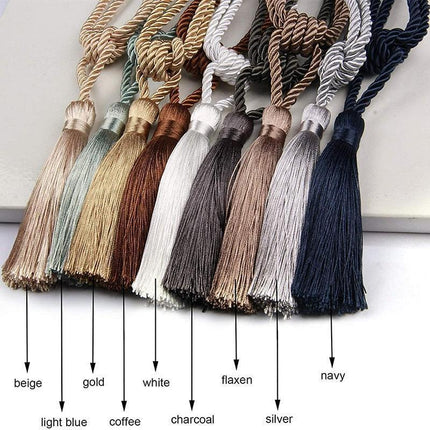 Luxurious Handmade Gold Tassel Curtain Tieback for Elegant Home Styling - Très Elite
