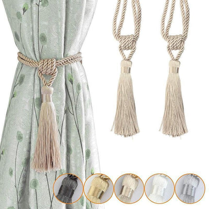 Luxurious Handmade Gold Tassel Curtain Tieback for Elegant Home Styling - Très Elite