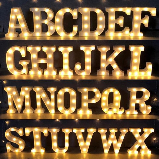 Luxurious Illuminated Alphabet Lights for Elegant Decor