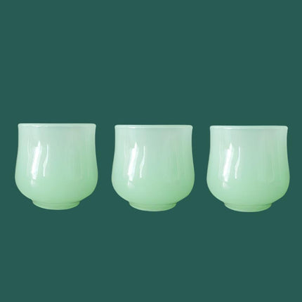 Luxurious Jade Porcelain 80ml Teacup Set - Chinese Kung Fu Tea Gift Ensemble - Très Elite