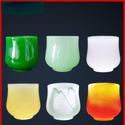 Luxurious Jade Porcelain 80ml Teacup Set - Chinese Kung Fu Tea Gift Ensemble - Très Elite