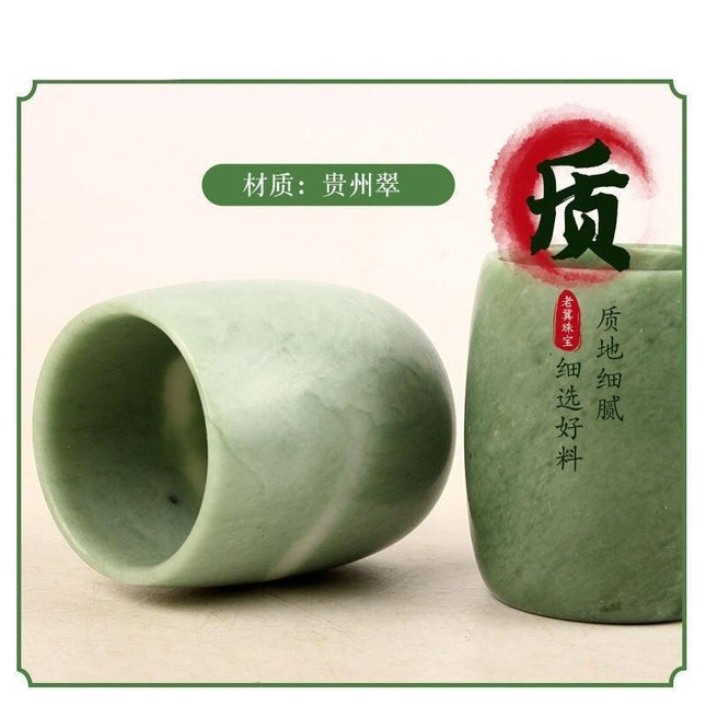 Luxurious Jade Stone Kung Fu Tea Set for Elegant Tea Ceremonies