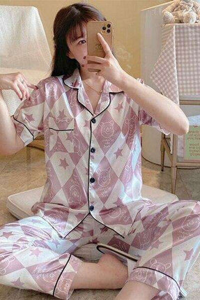 Luxurious Leopard Print Satin Pajama Set for Women - Indulge in Comfort and Style - Très Elite