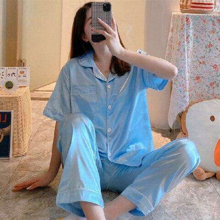 Luxurious Leopard Print Satin Pajama Set for Women - Indulge in Comfort and Style - Très Elite