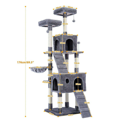 Luxurious Multi-Level Cat Tower: Stylish Oasis with Plush Beds and Sturdy Scratch Posts - Très Elite