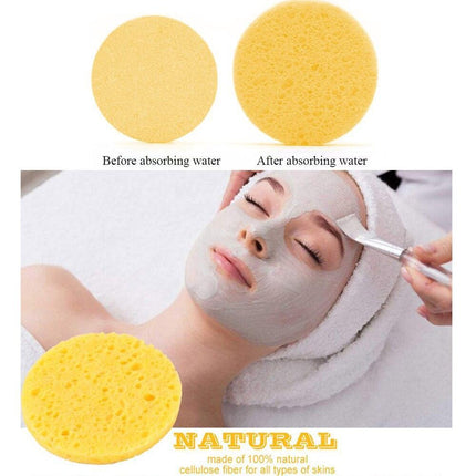 Luxurious Natural Cellulose Compressed Sponge Sheets - 100 Pack for Spa-Like Skincare - Très Elite
