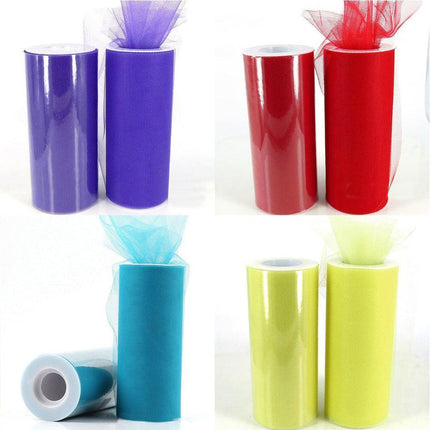 Luxurious Nylon Tulle Mesh Fabric Roll - Ideal for Weddings and Crafts - 6" x 25 Yards - Très Elite