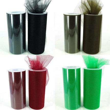 Luxurious Nylon Tulle Mesh Fabric Roll - Ideal for Weddings and Crafts - 6" x 25 Yards - Très Elite