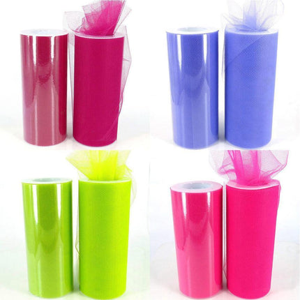 Luxurious Nylon Tulle Mesh Fabric Roll - Ideal for Weddings and Crafts - 6" x 25 Yards - Très Elite