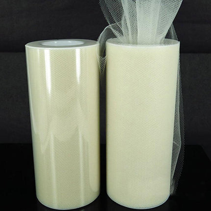 Luxurious Nylon Tulle Mesh Fabric Roll - Ideal for Weddings and Crafts - 6" x 25 Yards - Très Elite