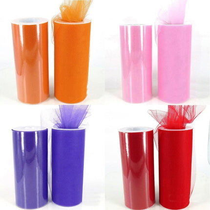 Luxurious Nylon Tulle Mesh Fabric Roll - Ideal for Weddings and Crafts - 6" x 25 Yards - Très Elite