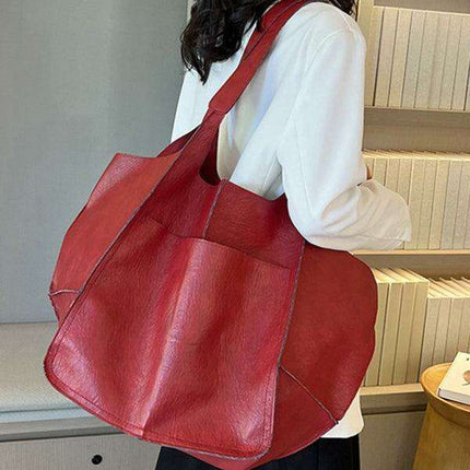 Luxurious Oversized Soft Leather Tote Bag for Effortless Elegance - Très Elite
