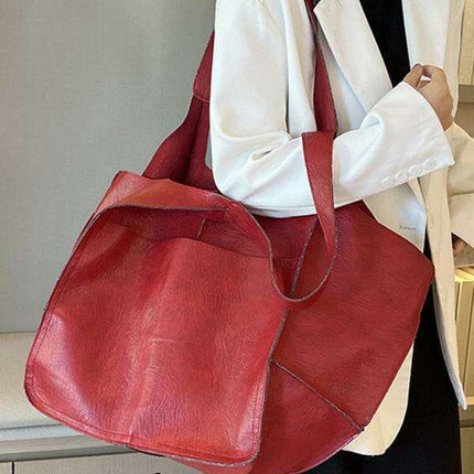 Luxurious Oversized Soft Leather Tote Bag for Effortless Elegance - Très Elite