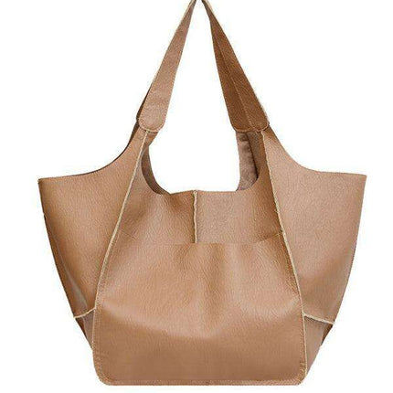 Luxurious Oversized Soft Leather Tote Bag for Effortless Elegance - Très Elite