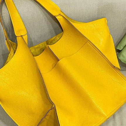 Luxurious Oversized Soft Leather Tote Bag for Effortless Elegance - Très Elite