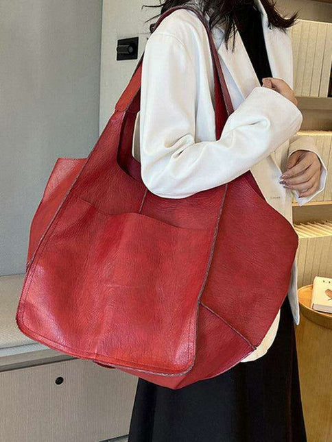 Luxurious Oversized Soft Leather Tote Bag for Effortless Elegance - Très Elite