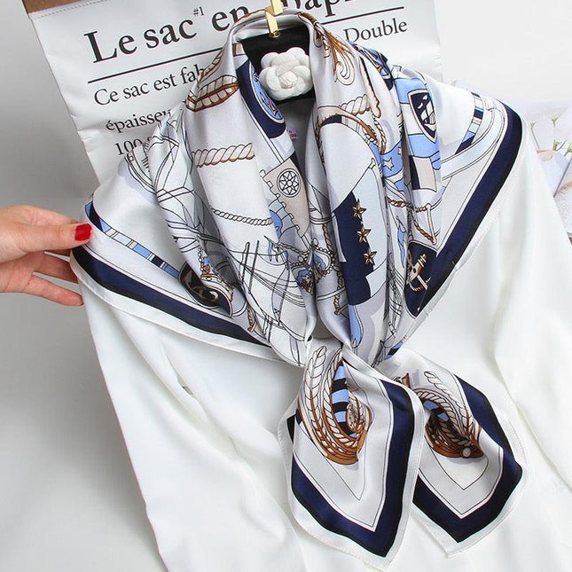 Luxurious Silk Square Scarf: Chic Bandana for Women