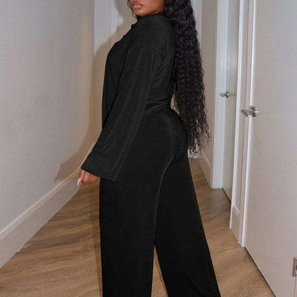 Luxurious Velvet Lounge Set - Women's Cozy Leisurewear Collection - Très Elite