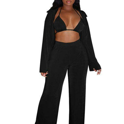 Luxurious Velvet Lounge Set - Women's Cozy Leisurewear Collection - Très Elite