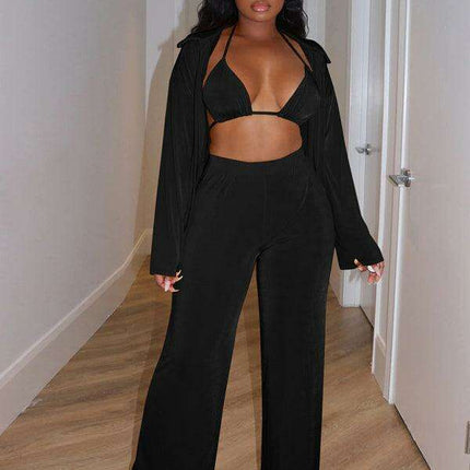 Luxurious Velvet Lounge Set - Women's Cozy Leisurewear Collection - Très Elite