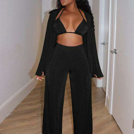 Luxurious Velvet Lounge Set - Women's Cozy Leisurewear Collection