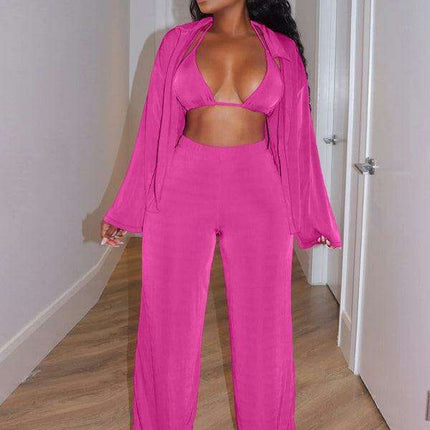 Luxurious Velvet Lounge Set - Women's Cozy Leisurewear Collection - Très Elite