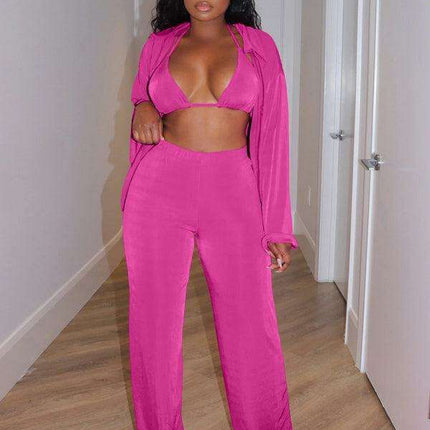 Luxurious Velvet Lounge Set - Women's Cozy Leisurewear Collection - Très Elite