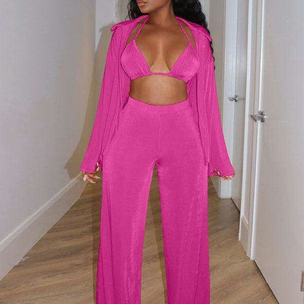 Luxurious Velvet Lounge Set - Women's Cozy Leisurewear Collection - Très Elite