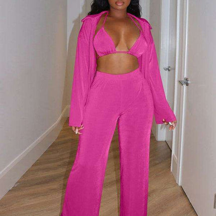 Luxurious Velvet Lounge Set - Women's Cozy Leisurewear Collection