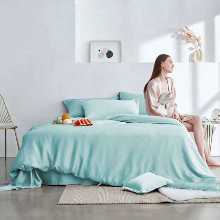 Luxurious White Silk Bedding Collection