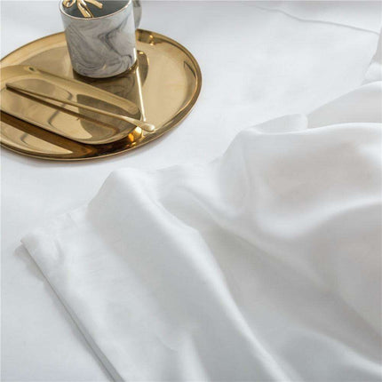 Luxurious White Silk Bedding Collection