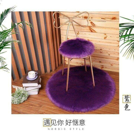 Luxurious Woolly Round Stool Cushion for Ultimate Dining Relaxation - Très Elite
