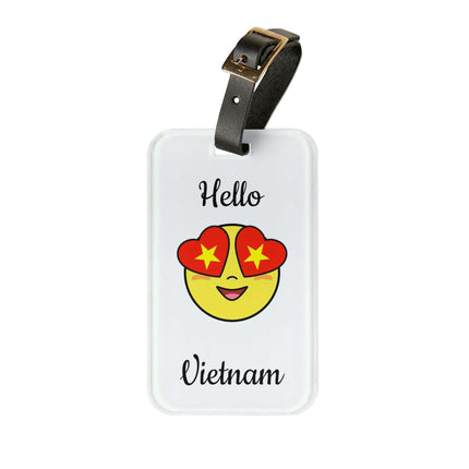 Luxury Acrylic Luggage Tag and Leather Strap Set by Maison d'Elite - Très Elite